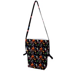 Halloween Treats Pattern Black Folding Shoulder Bag by snowwhitegirl