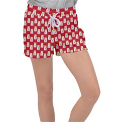 Ghost Pet Red Women s Velour Lounge Shorts by snowwhitegirl