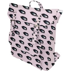 Eyes Pink Buckle Up Backpack by snowwhitegirl