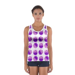 Kawaii Grape Jam Jar Pattern Sport Tank Top  by snowwhitegirl