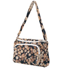 Wood Stick Piles Front Pocket Crossbody Bag by snowwhitegirl