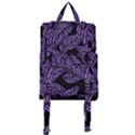 Tropical Leaves Purple Buckle Everyday Backpack View3