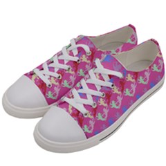 Colorful Cherubs Pink Women s Low Top Canvas Sneakers by snowwhitegirl