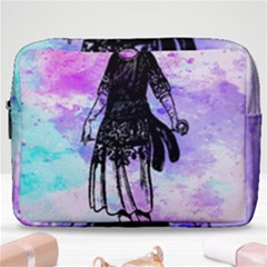 Vintage Girl Abstract Watercolor Make Up Pouch (large) by snowwhitegirl