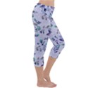 Vintage Roses Purple Capri Yoga Leggings View3