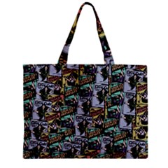 Comic Books Pattern Zipper Mini Tote Bag by snowwhitegirl