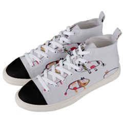 Children Children Drawing Flock Men s Mid-top Canvas Sneakers by Pakrebo