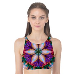 Seamless Abstract Colorful Tile Tank Bikini Top by Pakrebo