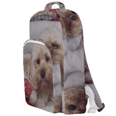 Cockapoo In Dog s Bed Double Compartment Backpack by pauchesstore