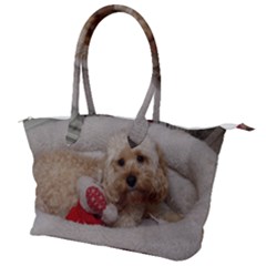 Cockapoo In Dog s Bed Canvas Shoulder Bag by pauchesstore