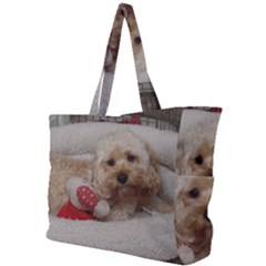 Cockapoo In Dog s Bed Simple Shoulder Bag by pauchesstore