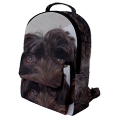 Laying In Dog Bed Flap Pocket Backpack (small) by pauchesstore