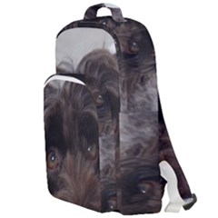 Laying In Dog Bed Double Compartment Backpack by pauchesstore