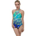 Animal Nature Cartoon Wild Wildlife Wild Life Go with the Flow One Piece Swimsuit View1