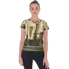 Architecture City House Short Sleeve Sports Top  by Sudhe