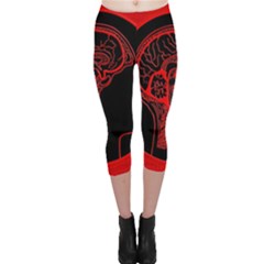 Artificial Intelligence Brain Think Capri Leggings  by Sudhe