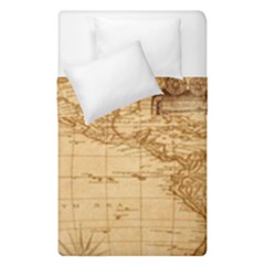 Map Discovery America Ship Train Duvet Cover Double Side (single Size) by Sudhe