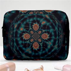 Abstract Digital Geometric Pattern Make Up Pouch (large) by Sudhe