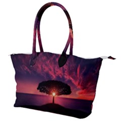 Flight Landscape Nature Sky Canvas Shoulder Bag by Sudhe