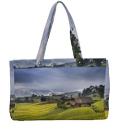 Vietnam Terraces Rice Silk Canvas Work Bag by Sudhe