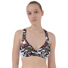 Transparent Background Bird Sweetheart Sports Bra