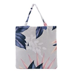 White Blossom Grocery Tote Bag by tangdynasty