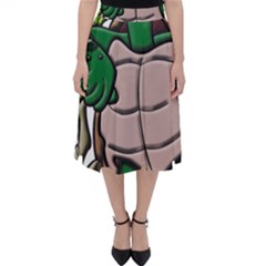 Amphibian Animal Cartoon Reptile Classic Midi Skirt by Sudhe