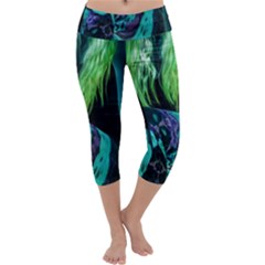 Digital Art Woman Body Part Photo Capri Yoga Leggings by dflcprintsclothing