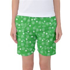 St Patricks Day Pattern Women s Basketball Shorts by Valentinaart