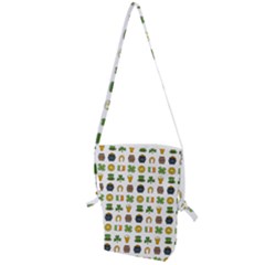 St Patricks Day Pattern Folding Shoulder Bag by Valentinaart