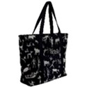 Petroglyph Nordic Beige And Black Background Petroglyph Nordic Beige And Black Background Zip Up Canvas Bag View2