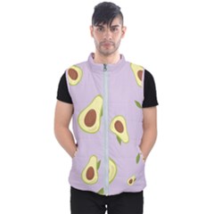 Avocado Green With Pastel Violet Background2 Avocado Pastel Light Violet Men s Puffer Vest by genx