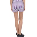 Happy Easter, Easter Egg With Flowers In Soft Violet Colors Women s Velour Lounge Shorts View2