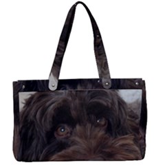 Laying In Dog Bed Canvas Work Bag by pauchesstore