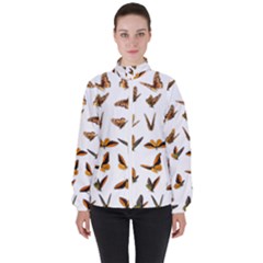 Butterfly Butterflies Insect Swarm Women s High Neck Windbreaker by Pakrebo