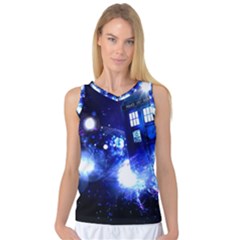 Tardis Background Space Women s Basketball Tank Top