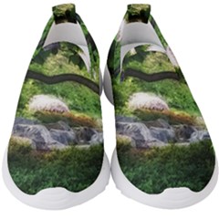 Chicago Garden Of The Phoenix Kids  Slip On Sneakers by Riverwoman