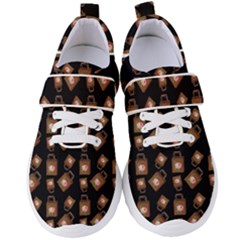 Shopping Bag Pattern Black Women s Velcro Strap Shoes by snowwhitegirl