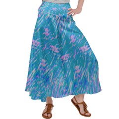 Spring Rain And Clouds Satin Palazzo Pants by 1dsign