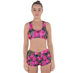 Pink Tulips Racerback Boyleg Bikini Set