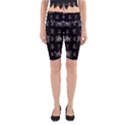 Black And White Ethnic Design Print Yoga Cropped Leggings View1