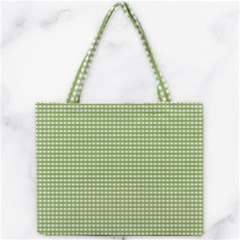 Green Gingham Mini Tote Bag by retrotoomoderndesigns