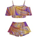 Electric Field Art LII Kids  Off Shoulder Skirt Bikini View1