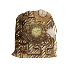 Wonderful Steampunk Design, Awesome Clockwork Drawstring Pouch (xl) by FantasyWorld7