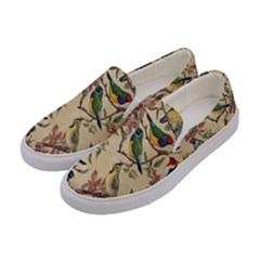 Vintage Birds Women s Canvas Slip Ons by Valentinaart