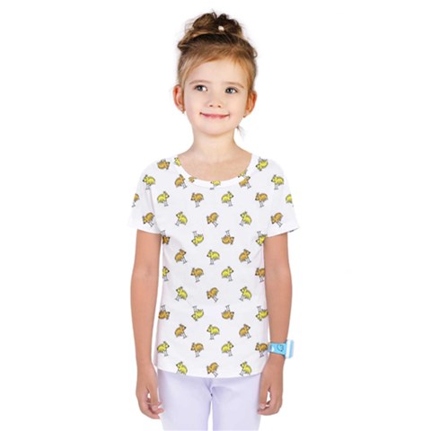 Birds, Animal, Cute, Sketch, Wildlife, Wild, Cartoon, Doodle, Scribble, Fashion, Printed, Allover, For Kids, Drawing, Illustration, Print, Design, Patterned, Pattern Kids  One Piece Tee by dflcprintsclothing