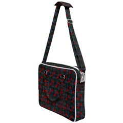 Roses Black Plaid Cross Body Office Bag by snowwhitegirl