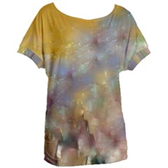 Abstract: Candle And Nail Polish Women s Oversized Tee by okhismakingart