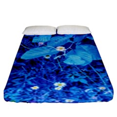 Blue Daisies Fitted Sheet (king Size)