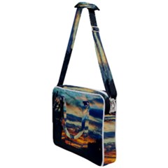 Blue Sunset Cross Body Office Bag by okhismakingart